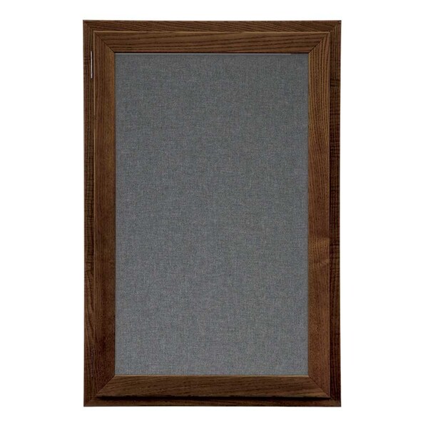 Outdoor Enclosed Combo Board, 42"x32", Satin Frame/Black & Rubber